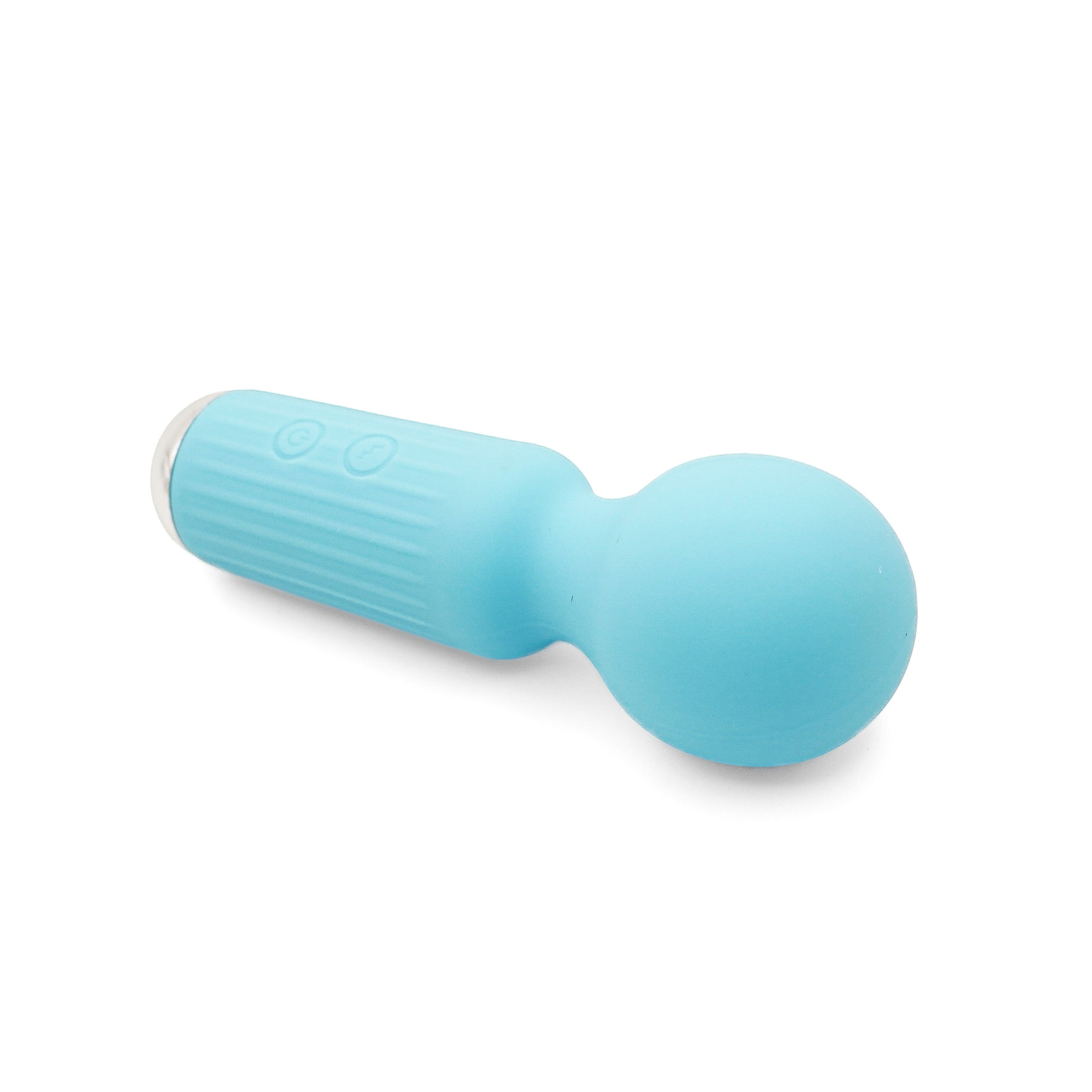 Get Closa blue silicone mini wand vibrator with a compact, ergonomic design for targeted external stimulation.