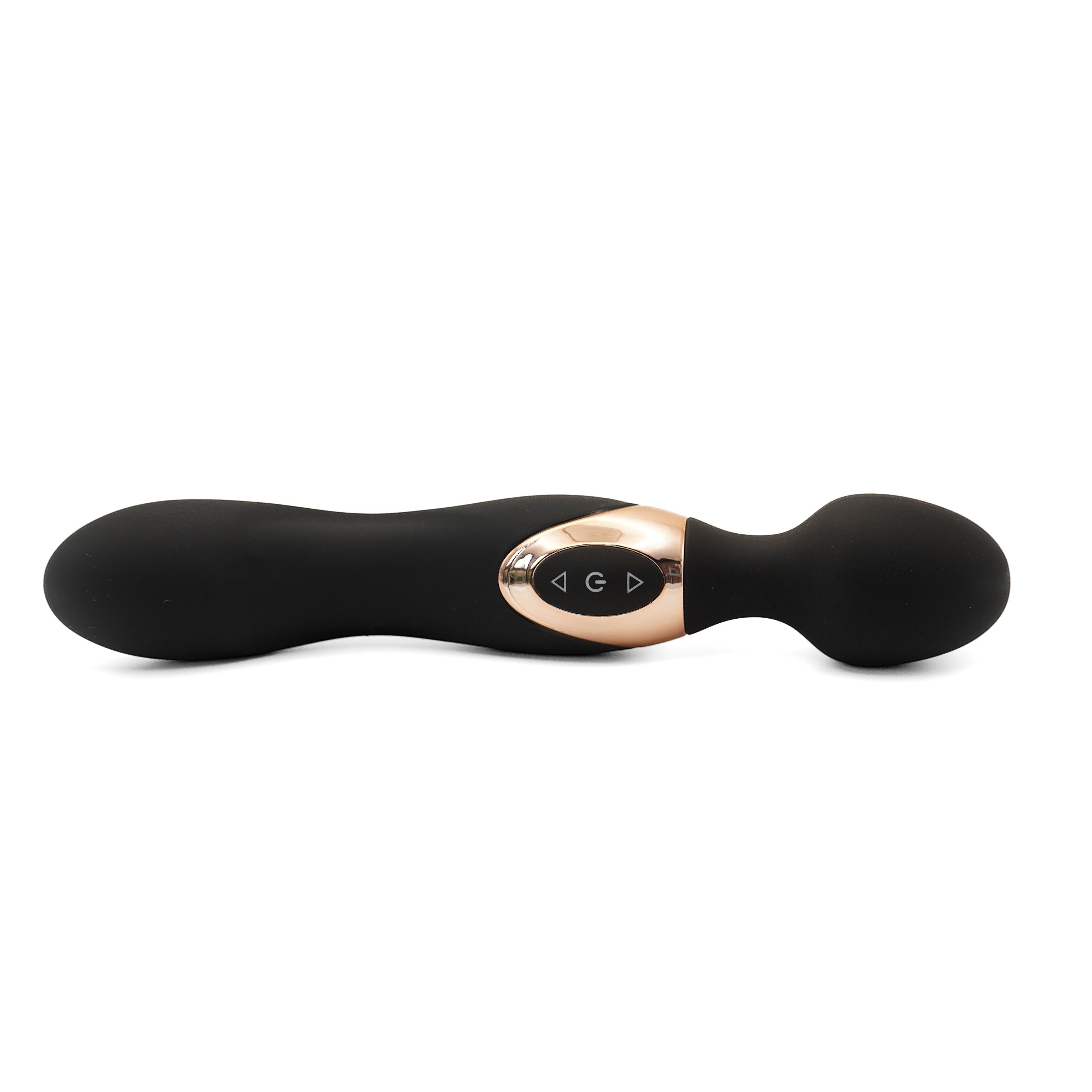 Get Closa Obsidian Deluxe Wand vibrator in matte black with gold control accents and ergonomic dual-ended design.
