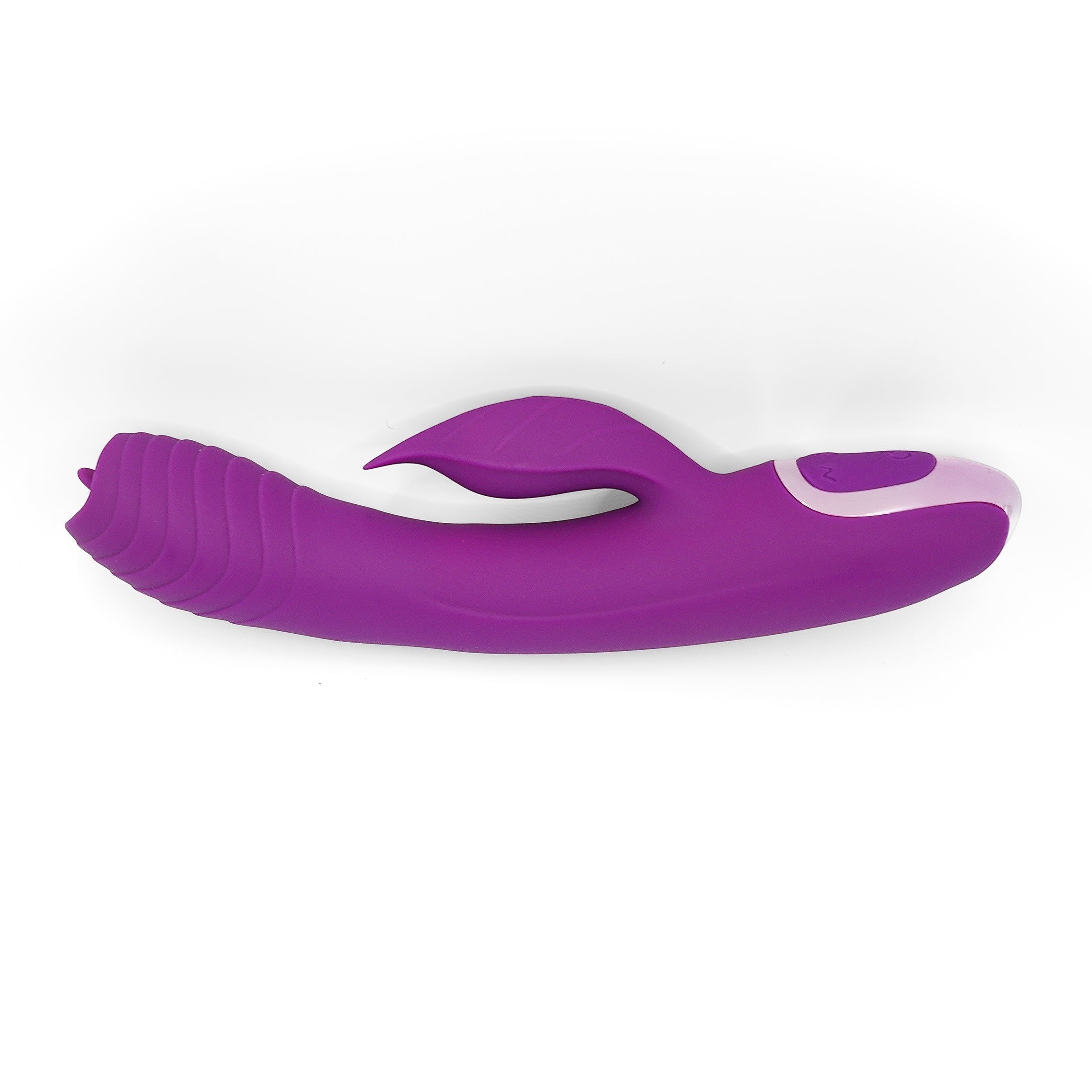 Get Closa purple silicone petal vibrator with textured pleasure ridges and dual motor controls